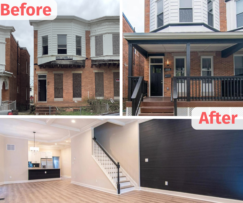 3213 Piedmont Avenue before and after renovation