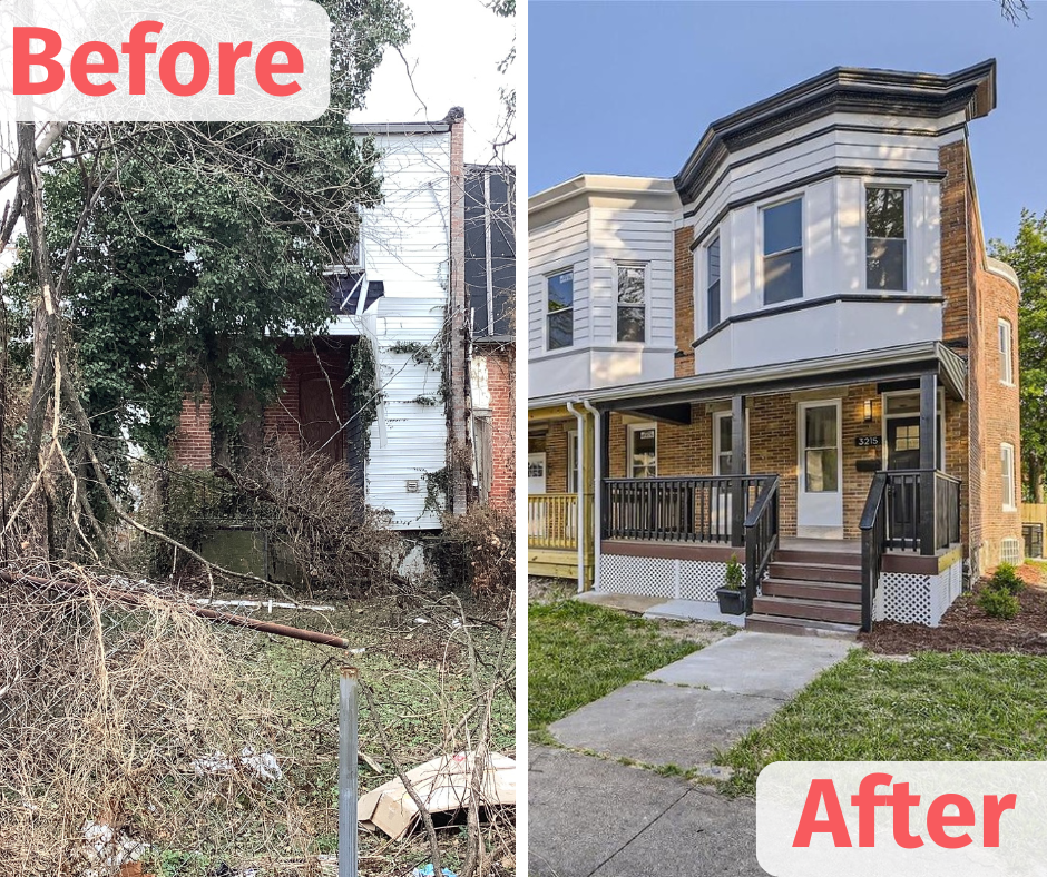 3215 Piedmont Avenue before and after renovation