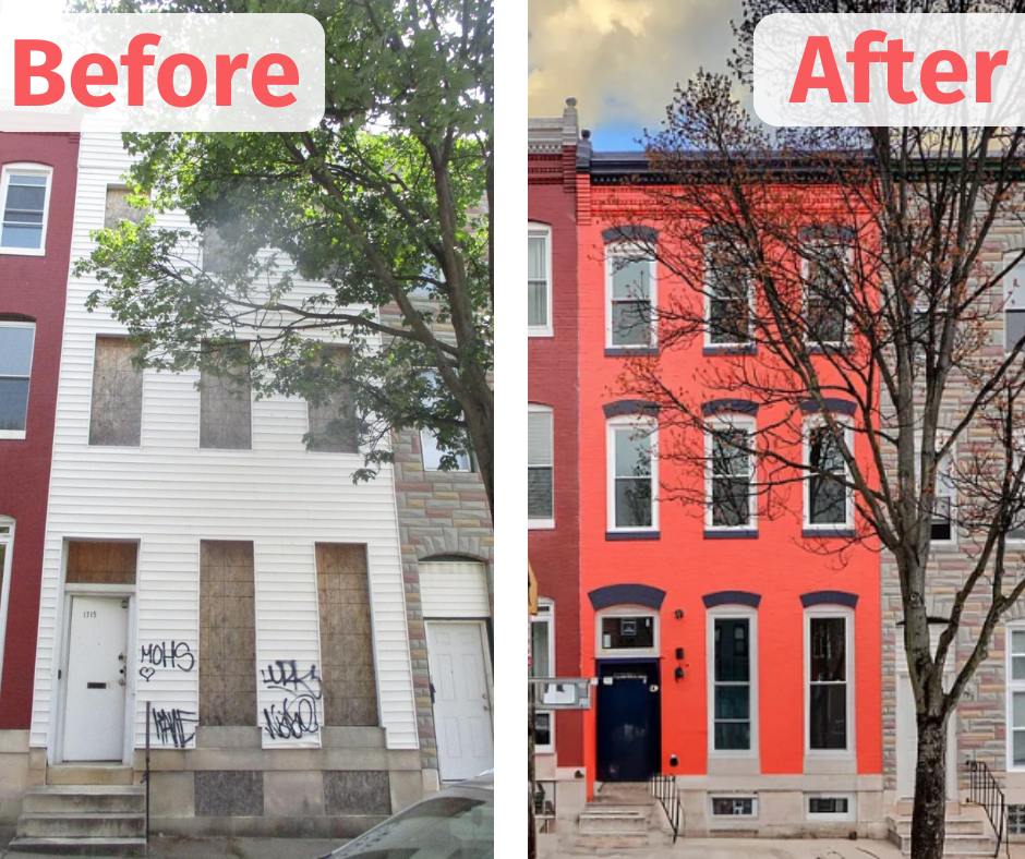 1715 N. Broadway before and after renovation